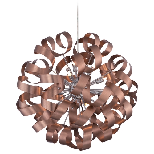 Ribbons 23-Inch Pendant in Satin Copper by Quoizel Lighting