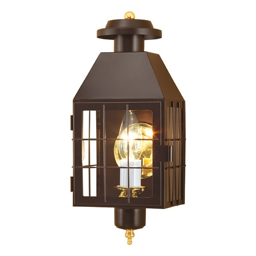 Norwell Lighting Norwell Lighting American Heritage Bronze Outdoor Wall Light 1059-BR-CL