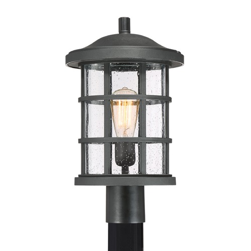 Crusade Post Light in Earth Black by Quoizel Lighting