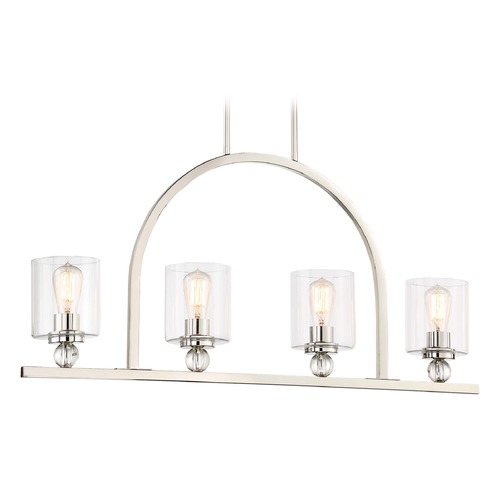 Minka Lavery Edison Bulb Linear Chandelier Polished Nickel 38-Inch by Minka Lavery 3074-613