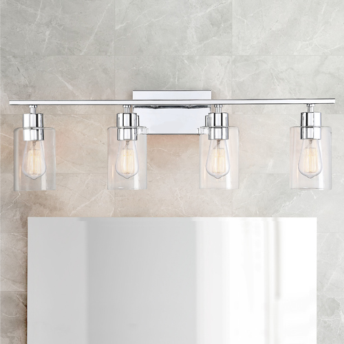 Lambert 30.875-Inch Vanity Light in Chrome by Savoy House