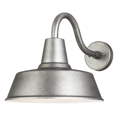 LED Outdoor Barn Wall Light in Weathered Pewter by Visual Comfort Studio