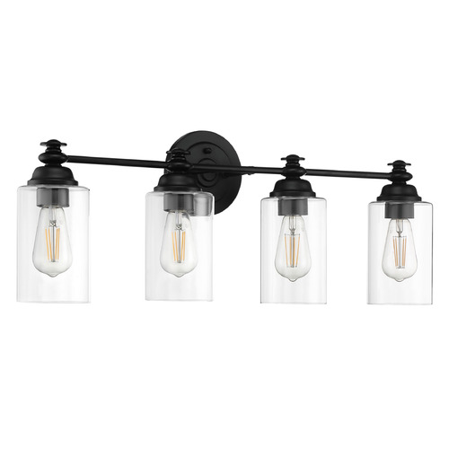 Dardyn Flat Black Bathroom Light by Craftmade Lighting