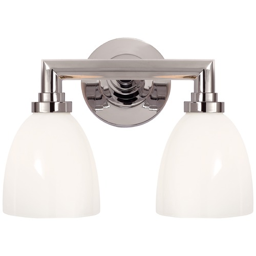 E.F. Chapman Wilton 2-Light Bath Light in Nickel by Visual Comfort Signature