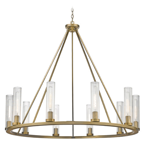 Beau Rubbed Brass Chandelier by Z-Lite