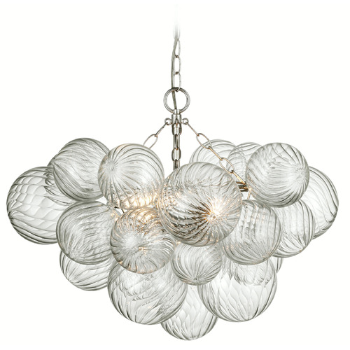 Visual Comfort Signature Collection Julie Neill Talia Chandelier in Burnished Silver Leaf by VC Signature JN5110BSL/CG