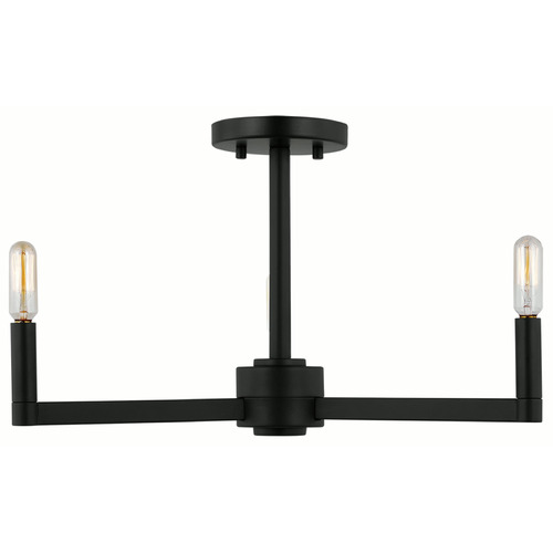 Visual Comfort Studio Collection Fullton Midnight Black Semi-Flushmount Light