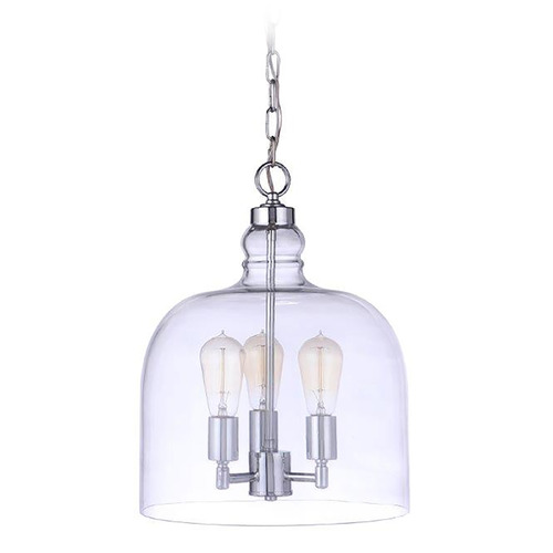 Craftmade Lighting Jackson Chrome Pendant by Craftmade Lighting P975CH3