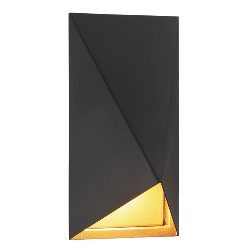 George Kovacs Lighting George Kovacs Peekaboo Sand Coal & Sand Gold Highlights LED Outdoor Wall Light P1620-764-L