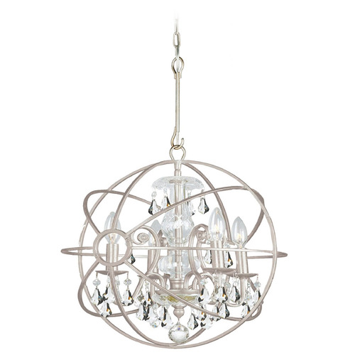 Crystorama Lighting Crystorama Lighting Solaris Olde Silver Crystal Chandelier 9025-OS-CL-S