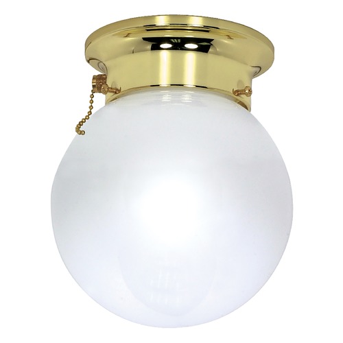 6-Inch Polished Brass Flush Mount by Nuvo Lighting