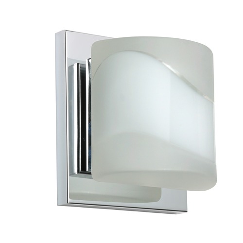 Besa Lighting Paolo Frosted Glass Chrome Sconce