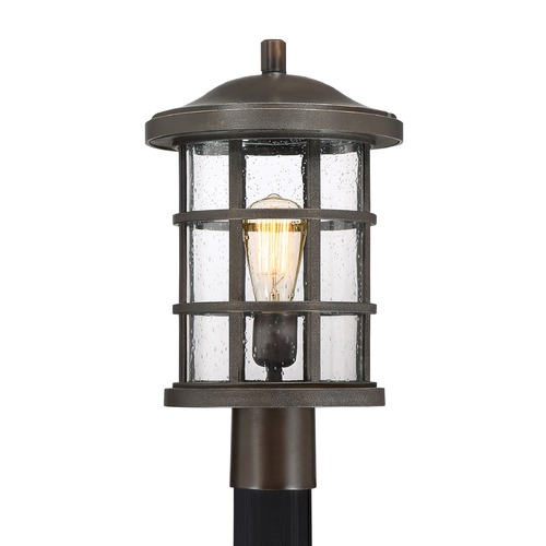 Crusade Post Light in Palladian Bronze by Quoizel Lighting