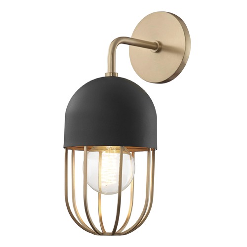 Mitzi by Hudson Valley Haley Sconce in Brass by Mitzi by Hudson Valley H145101-AGB/BK