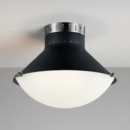 Matteo Lighting Notting Matte Black & Brushed Nickel Semi-Flush Mount by Matteo Lighting X66303MBBN