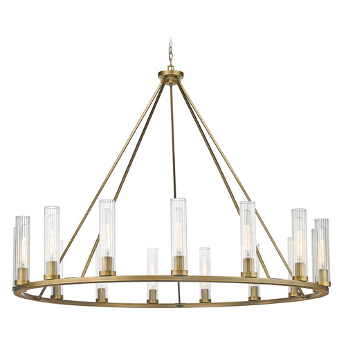 Beau Rubbed Brass Chandelier by Z-Lite