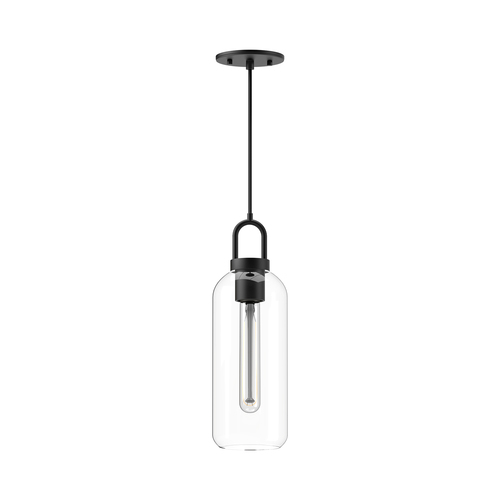 Alora Lighting Alora Lighting Soji Matte Black Mini-Pendant Light with Cylindrical Shade PD401505MBCL