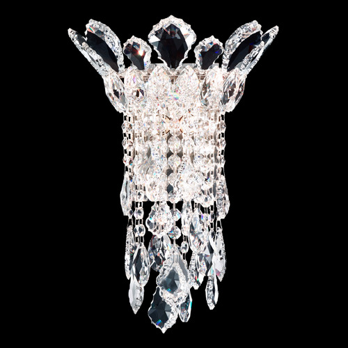 Schonbek Worldwide Lighting Trilliane Strands Polished Stainless Steel Sconce