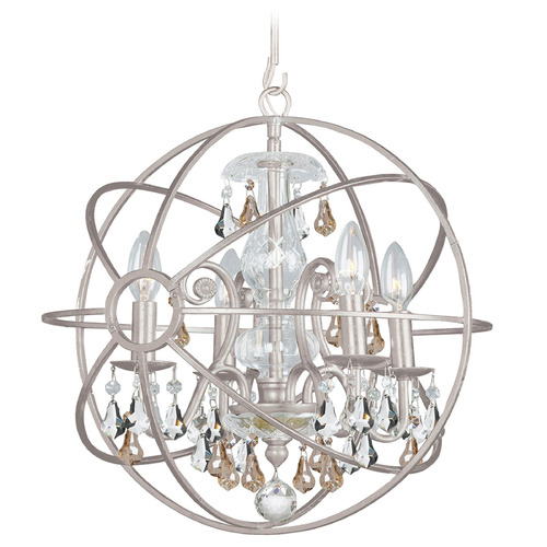 Crystorama Lighting Crystorama Lighting Solaris Olde Silver Crystal Chandelier 9025-OS-GS-MWP