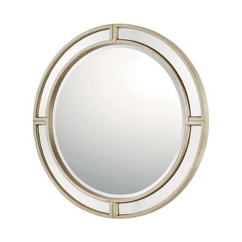 Capital Lighting 34-Inch Arc Tile Round Mirror in Winter Gold by Capital Lighting 724201MM