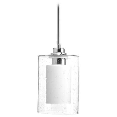 Progress Lighting Double Glass Pendant in Chrome by Progress Lighting P500018-015