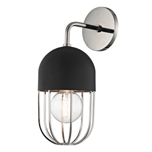 Haley Sconce in Polished Nickel by Mitzi by Hudson Valley
