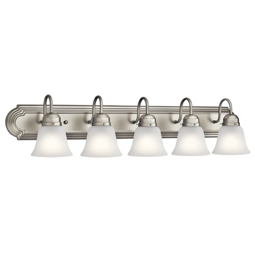 Traditional Bathroom Light Brushed Nickel by Kichler Lighting