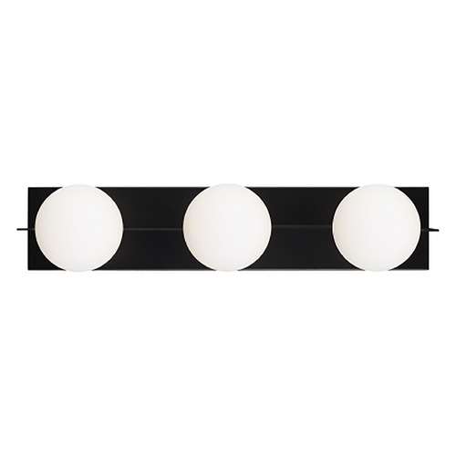 Visual Comfort Modern Collection Sean Lavin Orbel 3-Light LED Bath Light in Black by Visual Comfort Modern 700BCOBL3B-LED930