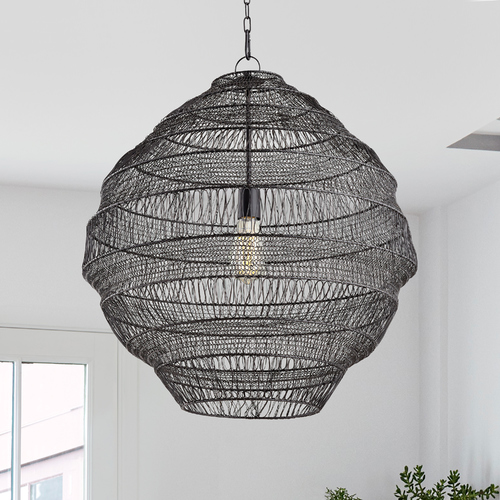 Quorum Lighting Charcoal Pendant with Globe Shade by Quorum Lighting 832-23-93