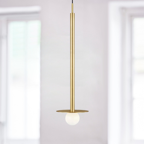 Kelly Wearstler Nodes 30-Inch Tall Burnished Black Pendant by Visual Comfort Studio