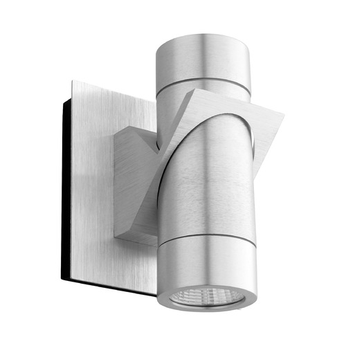 Oxygen Razzo Outdoor LED Wall Light in Brushed Aluminum by Oxygen Lighting 3-746-16