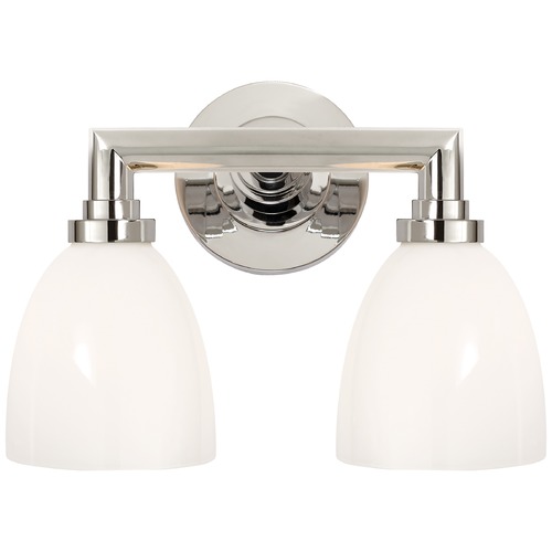 E.F. Chapman Wilton 2-Light Bath Light in Nickel by Visual Comfort Signature