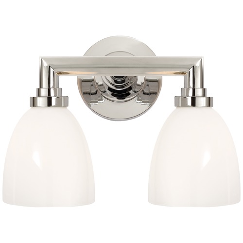 Visual Comfort Signature Collection E.F. Chapman Wilton 2-Light Bath Light in Nickel by Visual Comfort Signature SL2842PNWG