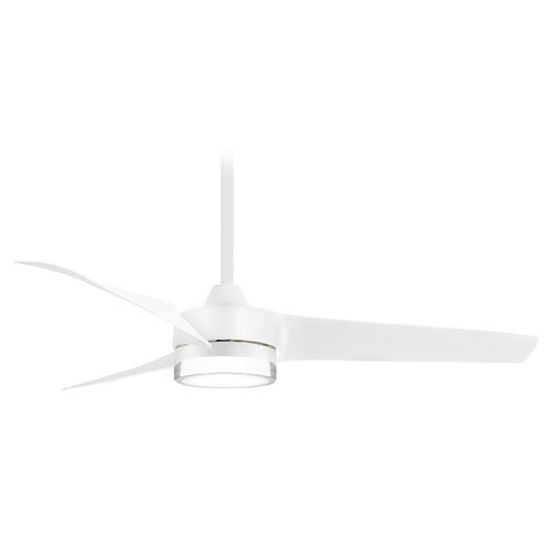 Minka Aire Minka Aire Veer Flat White LED Ceiling Fan with Light F692L-WHF