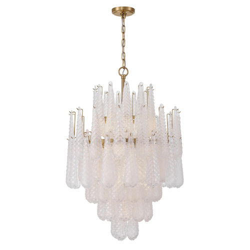 Ollie 16-Light Chandelier in Aged Brass & Clear by Crystorama Lighting