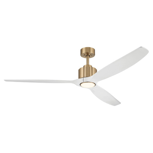 Kichler Lighting Calyx Champagne Bronze LED Ceiling Fan with Light