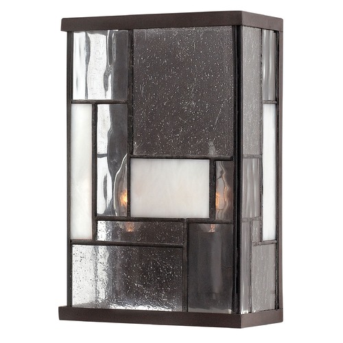 Hinkley Sconce Wall Light with Copper Glass in Buckeye Bronze Finish 4570KZ