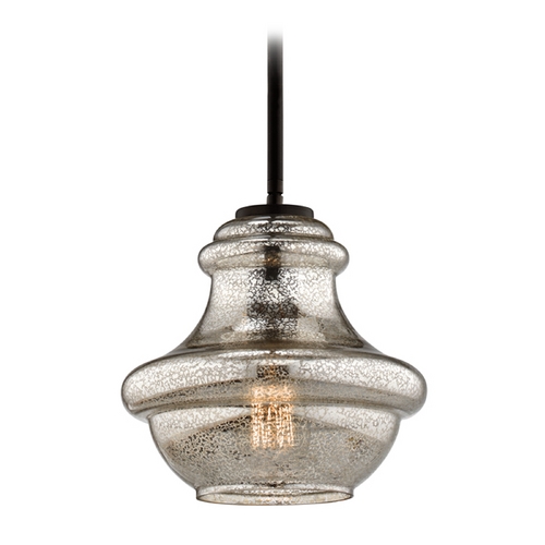 Kichler Lighting Everly 9.25-Inch High Olde Bronze Schoolhouse Pendant by Kichler Lighting 42167OZMER