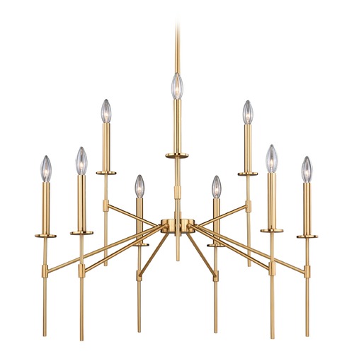 Vaxcel Lighting Kedzie Natural Brass Chandelier by Vaxcel Lighting H0180