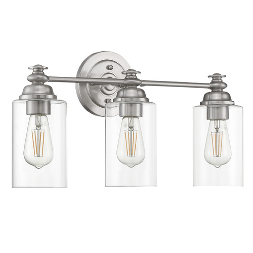 Dardyn Brushed Polished Nickel Bathroom Light by Craftmade Lighting