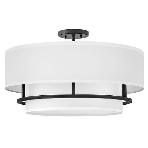 Graham Large Semi-Flush Mount in Black by Hinkley Lighting