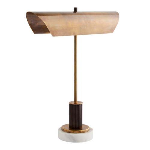 Lansing 19-Inch Lamp in Vintage Brass & Bronze by Arteriors Home