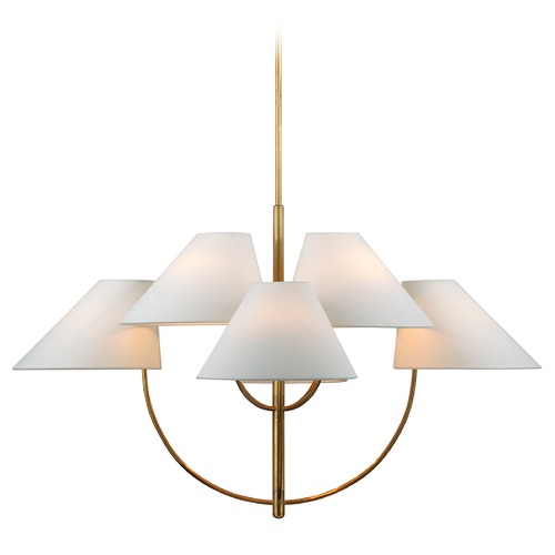Visual Comfort Signature Collection Kate Spade New York Kinsley Chandelier in Soft Brass by Visual Comfort Signature KS5225SBL