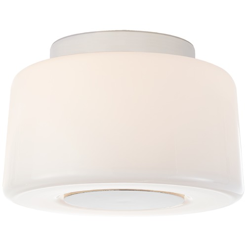 Barbara Barry Acme Small Flush Mount in Nickel by Visual Comfort Signature