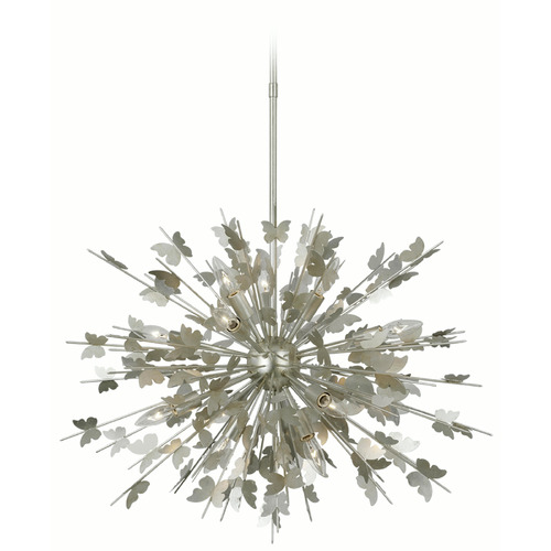 Visual Comfort Signature Collection Julie Neill Farfalle Chandelier in Silver Leaf by VC Signature JN5501BSL