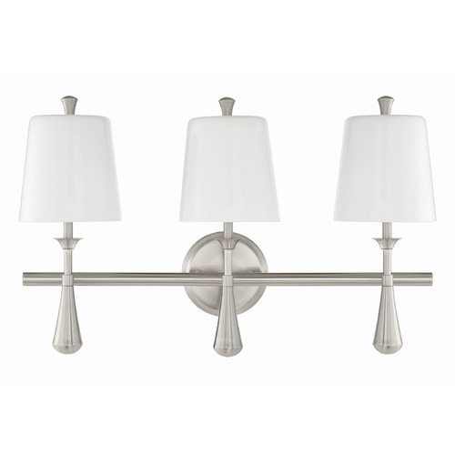 Palmer Brushed Polished Nickel Bathroom Light by Craftmade Lighting