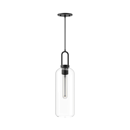 Alora Lighting Soji Matte Black Mini-Pendant Light with Cylindrical Shade