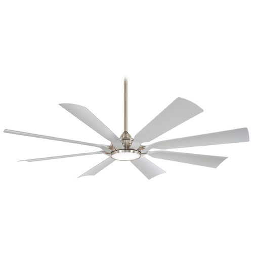 Minka Aire Future Brushed Nickel LED Ceiling Fan with Light