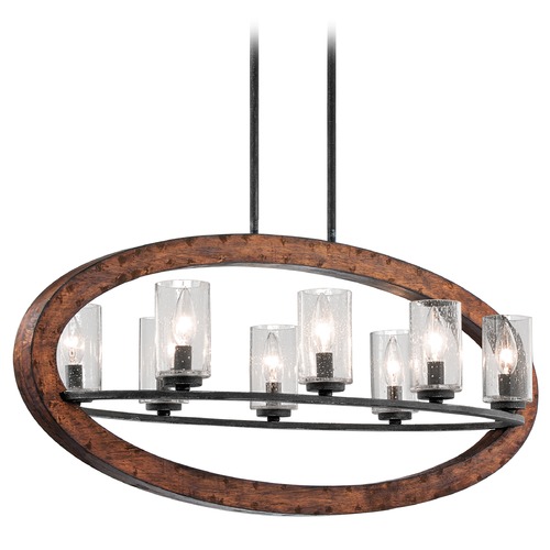 Grand Bank 36-Inch Oval Chandelier in Auburn Stained by Kichler Lighting