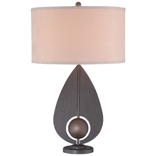 27.5-Inch Table Lamp in Iron & Antique Bronze by George Kovacs